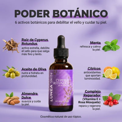 Serum Lunéa® | Frena y Debilita Tu Vello Facial Naturalmente