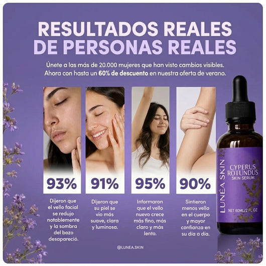 Serum Lunéa® | Frena y Debilita Tu Vello Facial Naturalmente