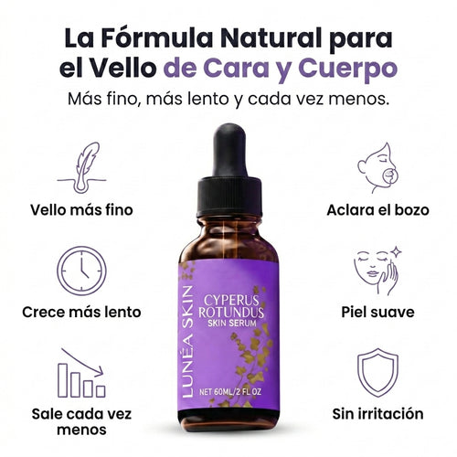 Serum Lunéa® | Frena y Debilita Tu Vello Facial Naturalmente