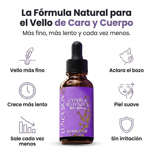 Serum Lunéa® | Frena y Debilita Tu Vello Facial Naturalmente
