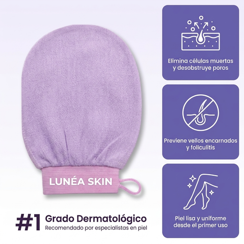 Guante Exfoliante Corporal Lunéa® | Adiós vellos encarnados, piel de fresa y manchas oscuras