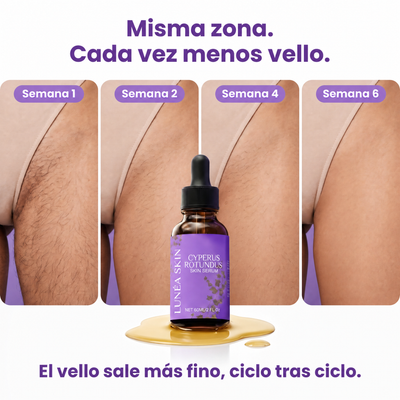 Lunéa Aceite de Cyperus Rotundus® - Vello más fino y menos visible